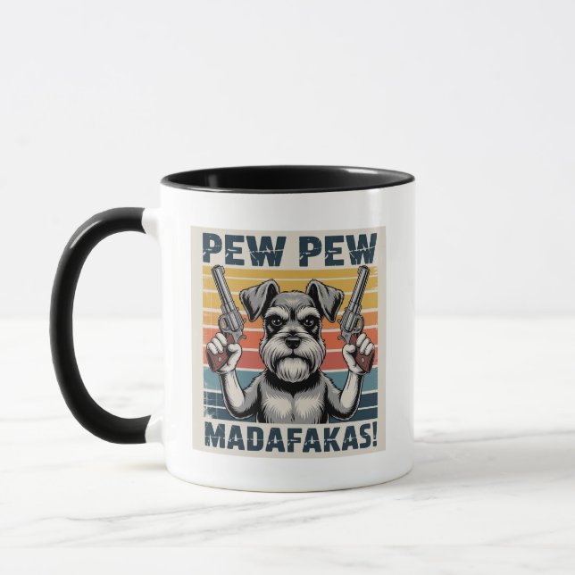 Caneca para Amante de Cachorro Schnauzer Fofo  (Esquerda)