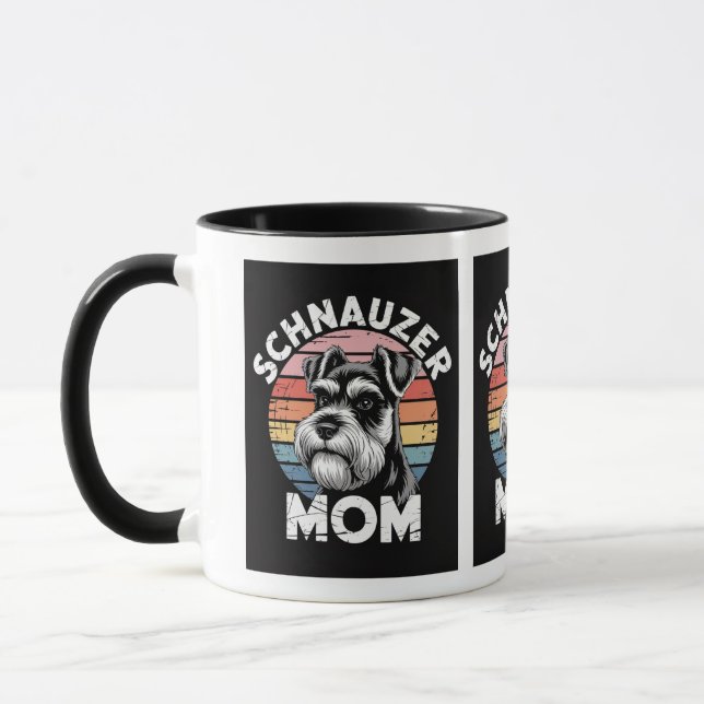 Caneca para Amante de Cachorro Schnauzer Fofo  (Esquerda)