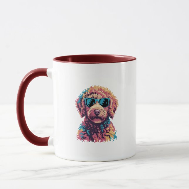 Caneca para Amante de Cachorro Schnauzer Fofo (Esquerda)