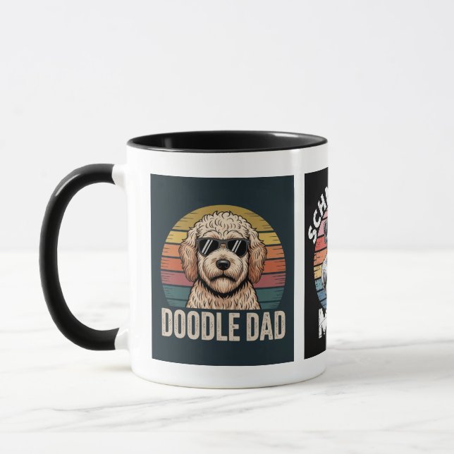 Caneca para Amante de Cachorro Schnauzer Fofo  (Esquerda)
