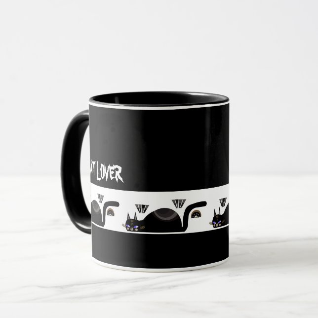 CANECA PARA AMANTE DE GATO PRETO (Frente Esquerda)