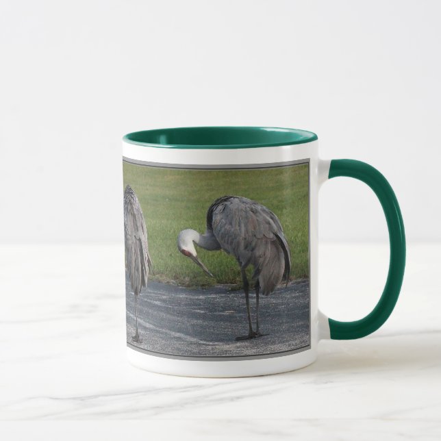 Caneca para amantes do guindaste do monte da areia (Direita)