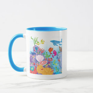 Caneca Para baixo no oceano