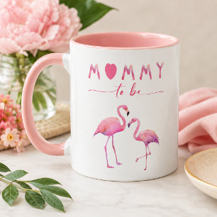 Caneca para Chá de Bebê Flamingo Mamãe em Expectat