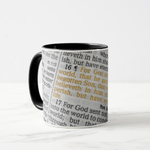 Caneca PARA DEUS, TÃO AMADO O MUNDO, João 3:16 Cartas D