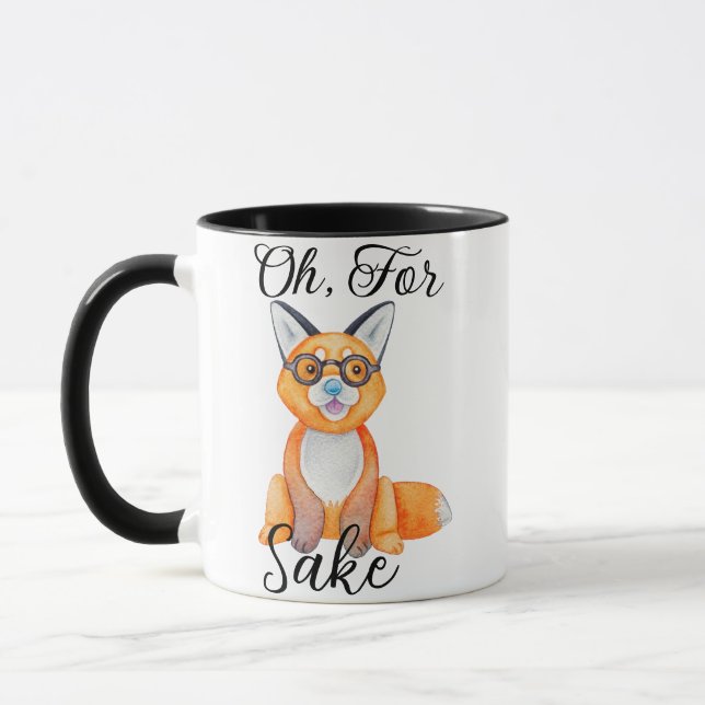 Caneca Para Fox Sake Pun Novelty Engraçado (Esquerda)