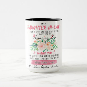 Caneca Para minha querida filha em Mug de Lei - Eu não te