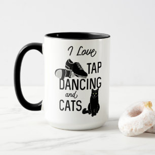Caneca Para os Dançarinos, adoro dança de torneira e gato