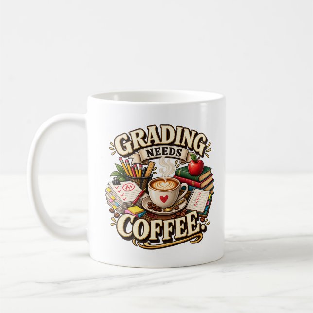 Caneca para Professor de Café para Corrigir (Esquerda)