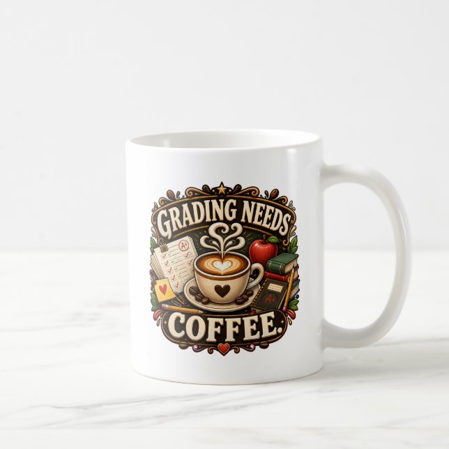 Caneca para Professor de Café para Corrigir (Direita)
