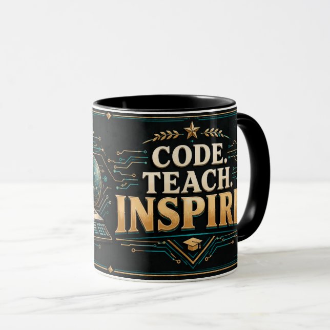 Caneca para Professor de Ciência da Computação, Có (Frente Esquerda)