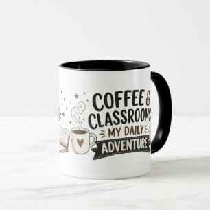 Caneca para Professores Café & Salas de Aula Minha
