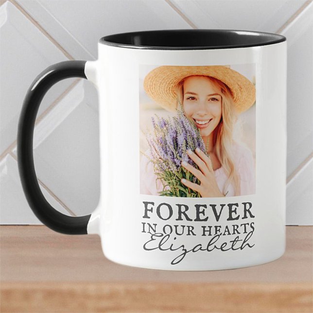 Caneca Para sempre em nosso Simples Memorial Personalizad (Criador carregado)