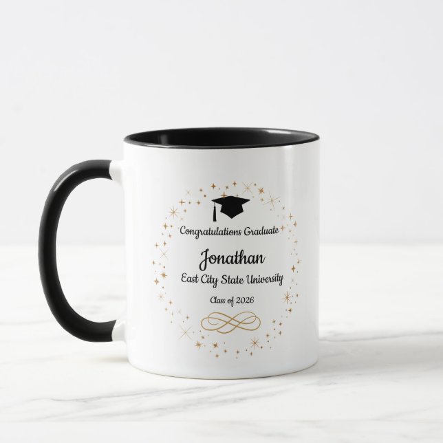 Caneca Parabéns Graduado! Café de Conclusão (Esquerda)
