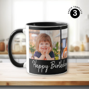 Caneca Parabéns Personalizado - 3 Colagem de Fotos - Pret