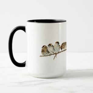 Caneca Paradas de aquarela na ramificação