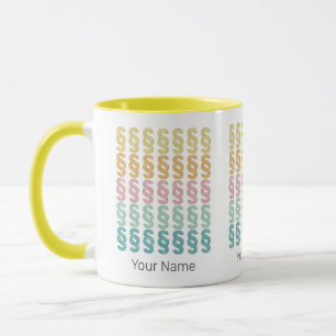Caneca Parágrafos Vintage Direito Estudante Procurador Ou