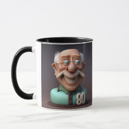 Caneca Paraíso especial personalizado com 80 anos