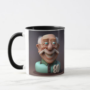 Caneca Paraíso especial personalizado com 80 anos