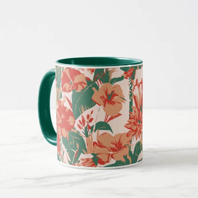 Caneca Paraíso Floral Tropical (Frente Esquerda)