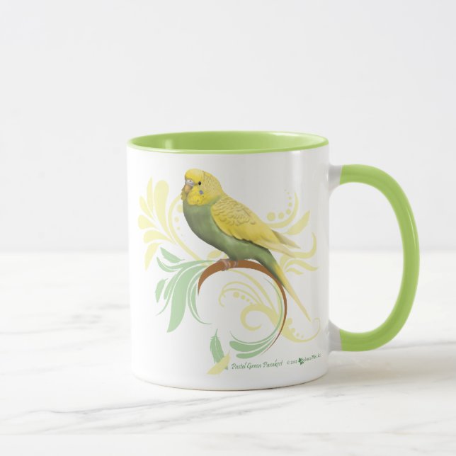 Caneca Parakeet verde Pastel (Direita)