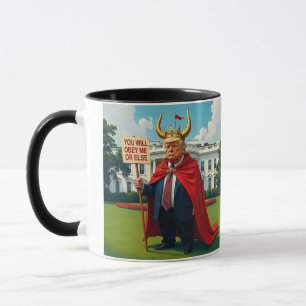 Caneca Parar a sátira do Autoritarismo Trump