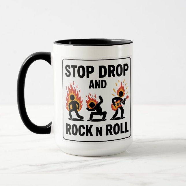 Caneca Pare, Larga e Faça Rock n Roll – Em Caso de Incênd (Esquerda)