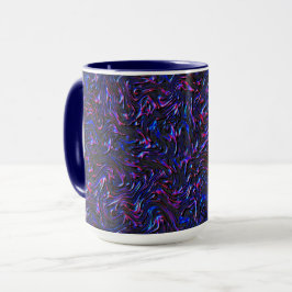 Caneca Parece azul e cor-de-rosa texturizado na parede