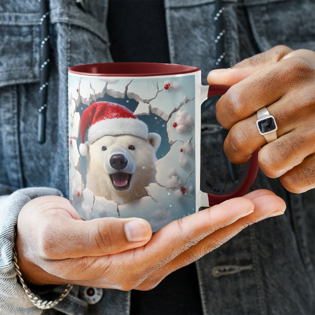 Caneca Parede de Neve Polar do Papai Noel (Criador carregado)