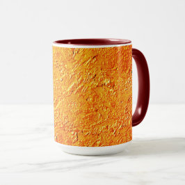 Caneca Parede derituosa com textura amarela e laranja