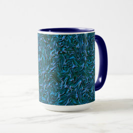 Caneca Parede russa texturizada em azul de cadete queimad