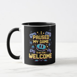 Caneca Parei Meu Jogo Para Estar Aqui Bem-Vindo Gamer Gif