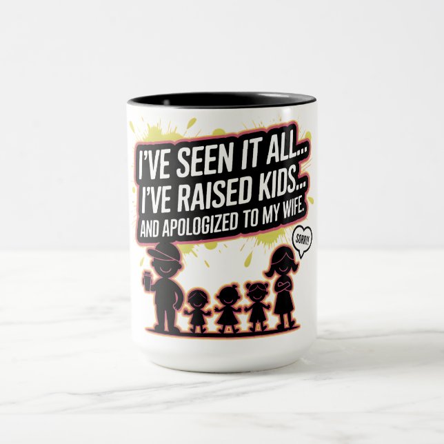 Caneca Parentalidade. Café. Desculpas. Vida pai Ligada! ☕ (Centro)