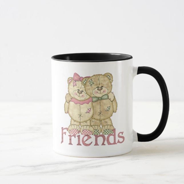 Caneca Pares do urso de ursinho dos amigos - cores (Direita)