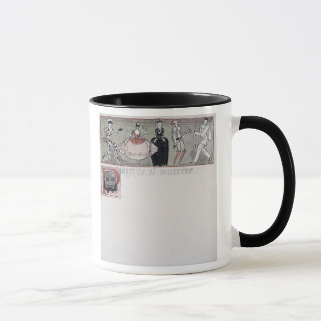 Caneca "Parfois IL m'arrive" (tinta e w/c no papel) (Direita)