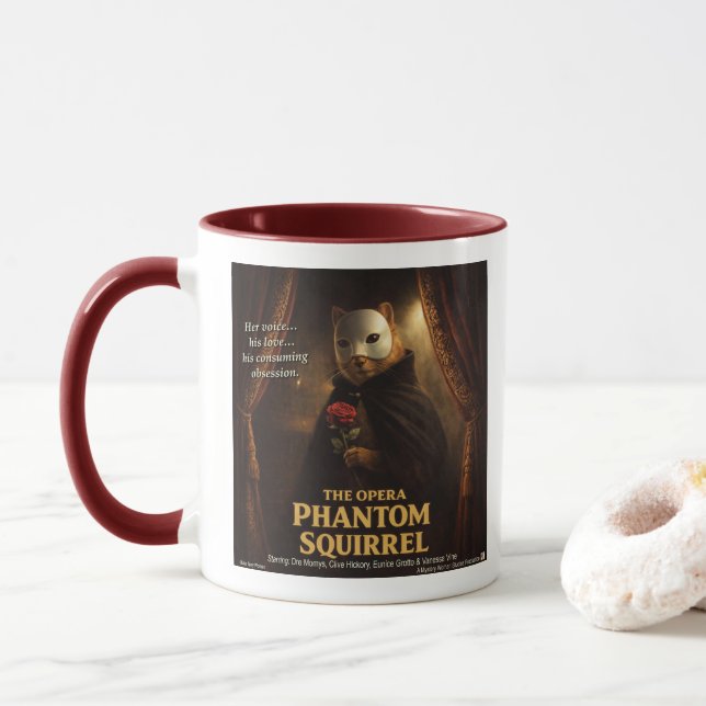 Caneca Paródia de Esquilo Fantasma da Ópera (Com Donut)
