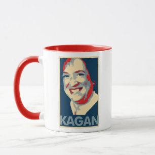 Caneca Paródia política do poster de Elena Kagan