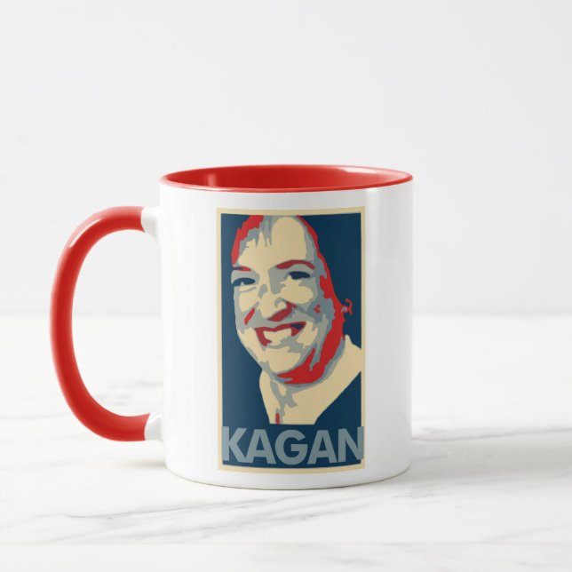 Caneca Paródia política do poster de Elena Kagan (Esquerda)