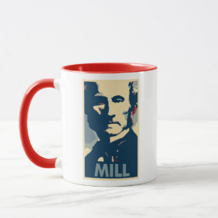 Caneca Paródia política do poster de John Stuart Mill
