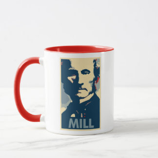 Caneca Paródia política do poster de John Stuart Mill