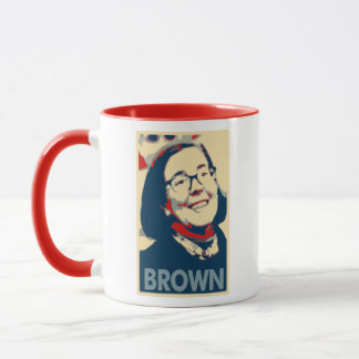 Caneca Paródia política do poster de Kate Brown