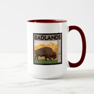 Caneca Parque Nacional Badlands   Buffalo