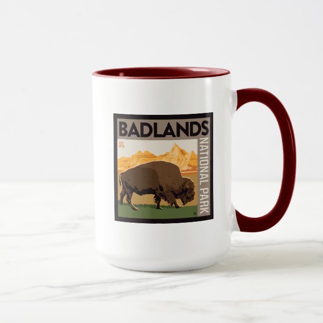 Caneca Parque Nacional Badlands | Buffalo (Direita)