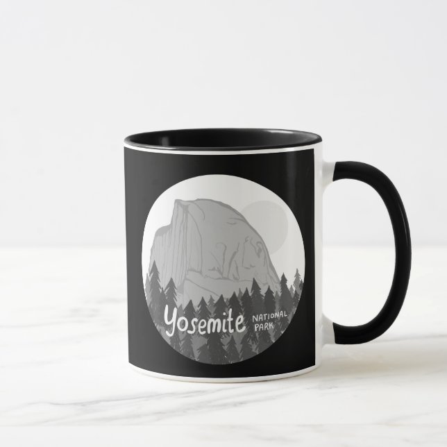 Caneca Parque Nacional de Yosemite, a meio do dome Black  (Direita)