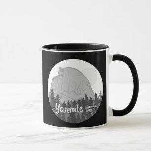 Caneca Parque Nacional de Yosemite, Preto e Meio