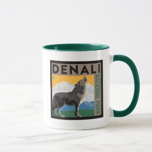 Caneca Parque Nacional Denali   Lobo Howling