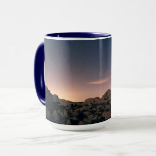 Caneca Parque Nacional do Sunset Sobre Joshua Tree