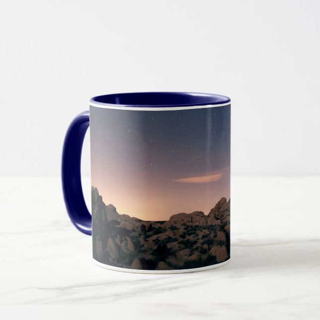 Caneca Parque Nacional do Sunset Sobre Joshua Tree (Frente Esquerda)