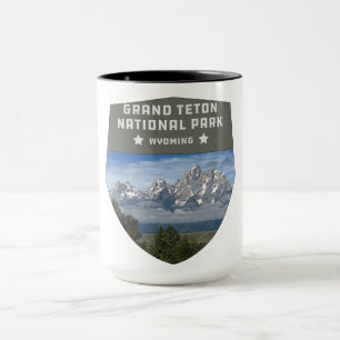 Caneca Parque Nacional do Vintage Retro Grand Teton