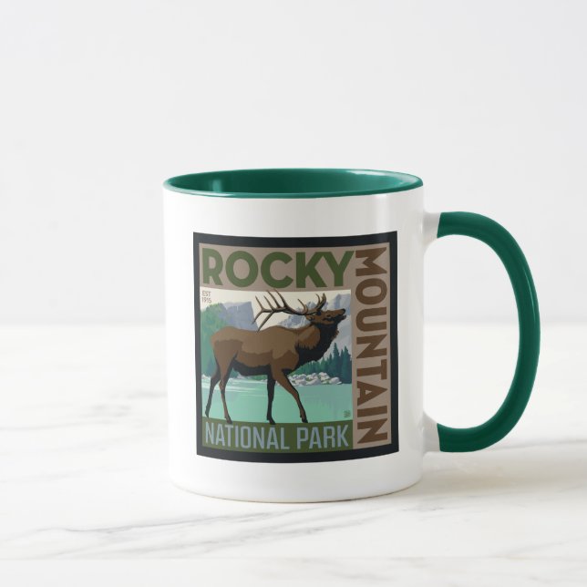 Caneca Parque Nacional Rocky Mountain | Elk (Direita)